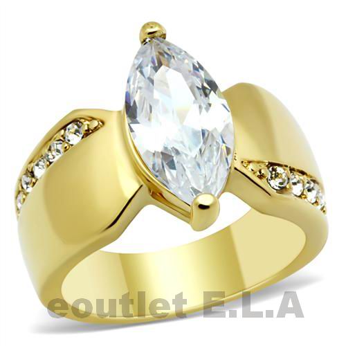3.86CT MARQUISE CZ RING 18KRGP-6 sizes